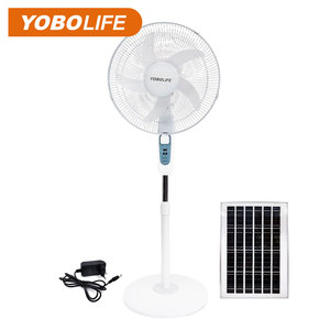 Hot bán 16 inch AC/DC hoạt động có thể sạc lại LiFePO4 Pin đứng năng lượng mặt trời tháp <span class=keywords><strong>fan</strong></span> với LED ánh sáng giá tốt - Product Image 2