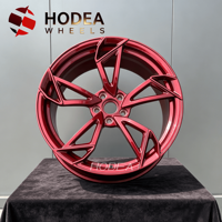 1-teilige Candy Red geschmiedete Felgen 5x112 Deep Concave Sportfelgen Custom 18-24 Zoll Glanzrot geschmiedete Alufelgen für BMW Benz Audi
