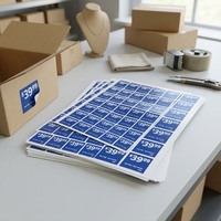 Custom Price Label Stickers Adhesive Printed Barcode Tags Retail Shelf Labels
