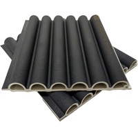 Panneaux muraux ondulés semi-circulaires en fibre de bois de bambou WPC imperméables et personnalisables, panneaux muraux en bambou gaufré pour intérieur
