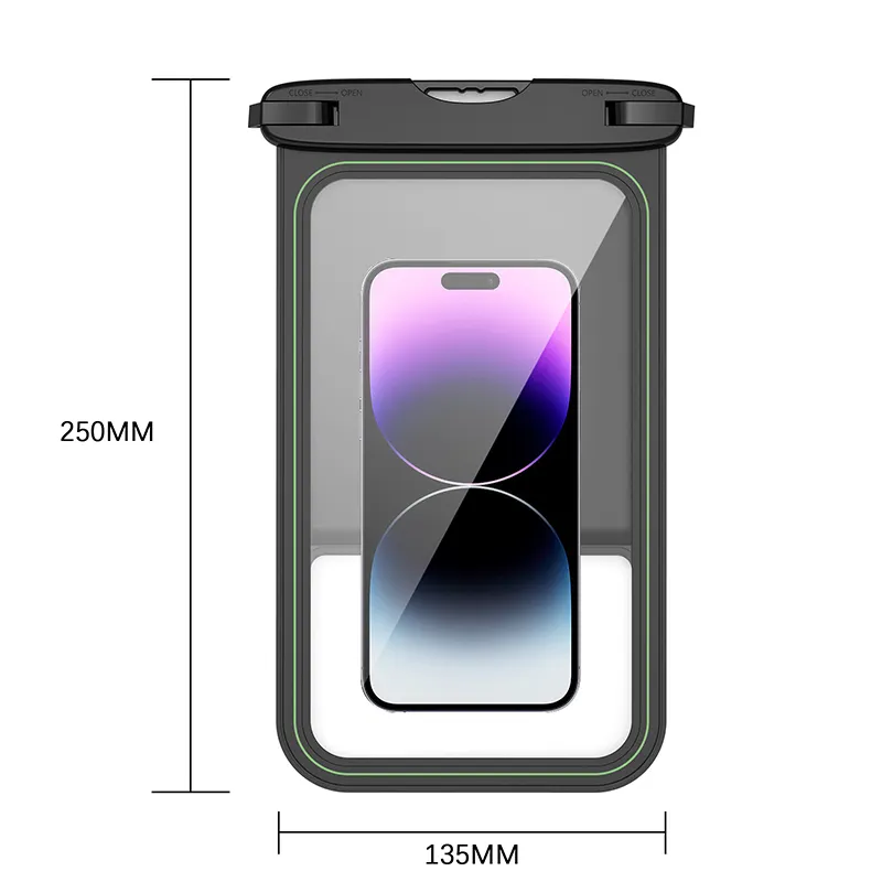 Phổ đầy màu sắc không thấm nước 9 inch điện thoại di động Pouch tùy chỉnh PVC trường hợp điện thoại túi với Built-in siêu nhẹ miếng bọt biển
