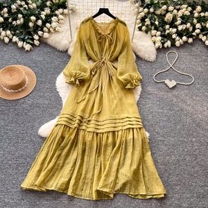 Vestidos Casuales Elegantes de Primavera 2026 para Mujer, con Mangas Farol y Cintura Ajustada - Product Image 5