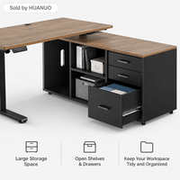 Bureau debout électrique à double moteur en bois massif, réglable en hauteur, ergonomique, avec commande tactile intelligente