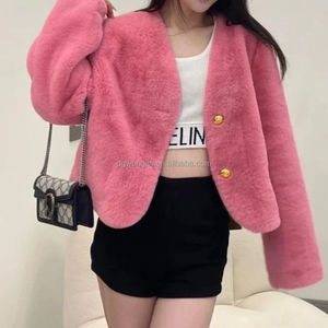 Nouvelle conception, veste en <span class=keywords><strong>fourrure</strong></span> pour femmes, tendance, grande taille, moelleuse, chaude, <span class=keywords><strong>imitation</strong></span> <span class=keywords><strong>fourrure</strong></span> d'hiver, vente en gros à bas prix - Product Image 2