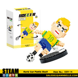 620 Piezas de Bloques de Diamantes de Plástico ABS para Regalo de Aficionados al Fútbol de la Copa <span class=keywords><strong>Mundial</strong></span>, Figura de Jugador de Fútbol de Brasil, Neymar, Decoración de Escritorio - Product Image 3