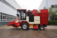 4YZX-3C 4 rangées de ramasseuses de fourrage d'ensilage à tiges de maïs récolteuse de fourrage à gazon tracteur automoteur récolteuse d'ensilage