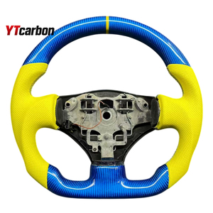 YTcarbon pour <span class=keywords><strong>206</strong></span> CC SW GT pièces automobiles accessoires intérieurs de voiture Style de course <span class=keywords><strong>volant</strong></span> en Fiber de carbone véritable personnalisé - Product Image 1