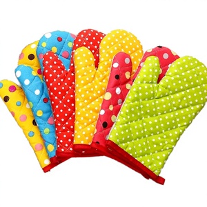 Ensemble de gants de cuisine et de four en coton, résistants à la chaleur, avec logo personnalisé, pour chef, fabricant OEM - Product Image 3
