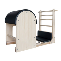 Pilates Ladder Barrel Profesional dari Kayu Maple dengan Rel Geser Tanpa Sambungan untuk Penyelarasan Tulang Belakang dan Latihan Inti di Studio