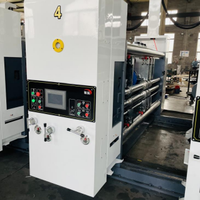 Máquina Plegadora, Encoladora y Cosedora de Cajas de Cartón Corrugado Industrial Moderna ZH-FFG, Plegadora, Encoladora y Empacadora Flexo en Línea