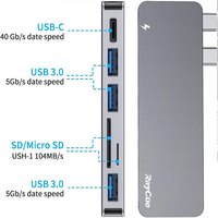 Adaptateur Type C neuf, station d'accueil pour ordinateur portable 5 en 1 pour 2.1 avec charge rapide PD 100W, hub USB 3.0 3 ports en stock