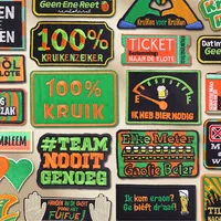 Écusson brodé personnalisé 2026 Kruikenstad Carnival, à coudre ou thermocollant pour vêtements, motif grenouille du carnaval néerlandais