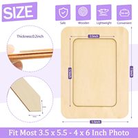 Set Bingkai Foto Kayu Kosong DIY dengan Penyangga untuk Lukisan Anak & Dekorasi Dinding Rumah untuk Pesta
