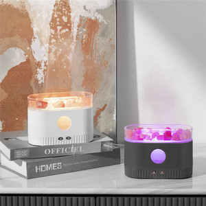 Escritorio 200ML USB llama difusor 3D fuego aceite esencial aire humidificador sal piedra llama Led humidificador difusor con luz nocturna - Product Image 2