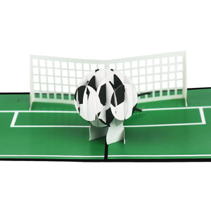 Tarjeta de Felicitación con Diseño Piramidal de Fútbol, Impresión UV a Color, Creativa, Dinámica, 3D, Recuerdo, Tarjeta de Visita - Product Image 2