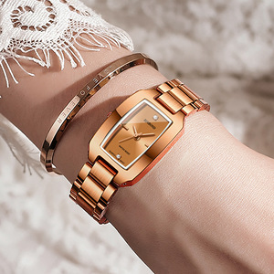 <span class=keywords><strong>Montre</strong></span> à quartz élégante pour femmes BINBOND, <span class=keywords><strong>montre</strong></span> <span class=keywords><strong>en</strong></span> <span class=keywords><strong>acier</strong></span> inoxydable tendance, ultra-fine, carrée, résistante à l'eau jusqu'à 30 m, pour femmes - Product Image 2