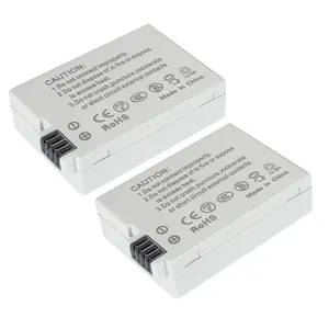 HSU 2 팩 1200mAh 리튬 이온 충전식 디코딩 카메라 배터리 캐논 EOS 550D 600D 650D 700D 용 LP-E8