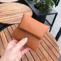 Porte-monnaie miniature pour femme en cuir véritable - Design carré, portable, taille et couleur personnalisables