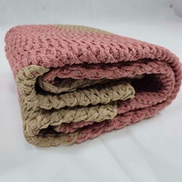 Woven Polyester Rug Carpet Handmade Braided Mat Mediterranean Style Waterproof Non-Slip Eco-Friendly for Living Room Area