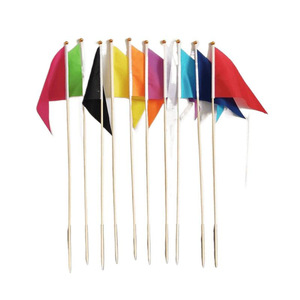 Деревянный вертикальный флагшток для разметки стройплощадки, треугольный, цветной, для разметки газонов и территорий, для свадебных торжеств - Product Image 1