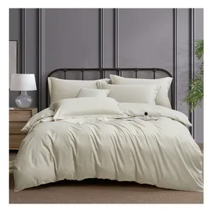 Wholesale Luxury Cotton Linen Bed Sheets 300 Thread Count Bedding Set