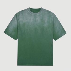 Camiseta de algodón estilo europeo y americano, lavada, retro, de corte regular, para hombre, manga corta, con estampado hip hop, transpirable. - Product Image 5