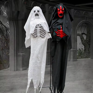 Grand capteur électrique mécanique, <span class=keywords><strong>loup</strong></span>-<span class=keywords><strong>garou</strong></span>, fantôme, squelette, faucheuse, épouvantail, chevalier, sorcière, accessoires de décoration, Halloween - Product Image 2