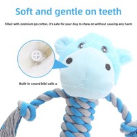 Jouet à mâcher couineur en forme d'animal mignon pour chien, résistant aux morsures, jouet sonore pour molaires, pour chiots et chiens de petite et moyenne taille, jouet de nettoyage des dents pour animaux de compagnie