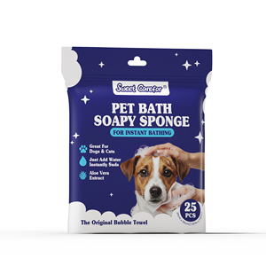 Éponge Savonneuse Douce pour le Bain <span class=keywords><strong>des</strong></span> Animaux de Compagnie. Serviette à bulles originale : il suffit d'ajouter de l'eau pour <span class=keywords><strong>des</strong></span> bulles instantanées - Product Image 2
