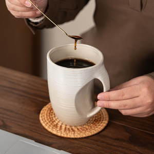 Unique Handmade Pottery Tea Cup Vintage Coffee Mug for Office and Home - Product Image 2