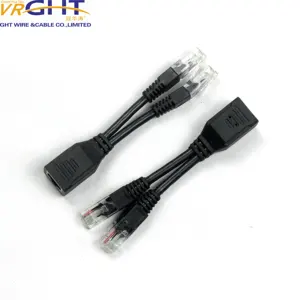 POE 1 2 RJ45 Splitter/birleştirici uPOE kablosu-2 takım CCTV adaptörü