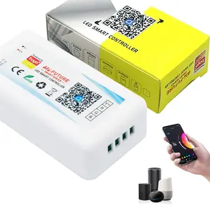 Controle led tuya rgb alexa smart life, com regulação de fluxo luminoso 5-24v, 12v, 144w, rgb, rgbw, google home, controle de voz, controle wi-fi