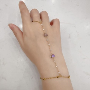 Conjunto de Anillo y Pulsera de Acero Inoxidable con Baño de Oro Titanio Tinora, Estilo Europeo-Americano para Mujer, Superventas - Product Image 2