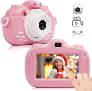 กลางแจ้งแบบพกพาของเล่นสำหรับเด็กชายหญิงเด็กเซลฟีกล้อง28MP 1080จุด Wifi คู่เลนส์หน้าจอสัมผัสเด็กกล้องวิดีโอดิจิตอล
