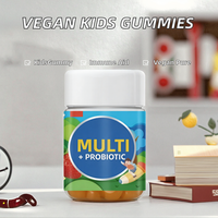 Bonbons gommeux multivitaminés et probiotiques pour enfants, soutien immunitaire, 2 gommes par jour pour enfants et femmes enceintes, 60 unités