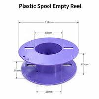 Bobine en plastique ABS violet haute densité de 118 mm, réutilisable et recyclable, pour kit d'essai de filament d'impression 3D de 250 g, vente en gros OEM