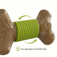 Jouet à mâcher pour chien en caoutchouc naturel indestructible en forme d'épi de maïs, couineur, pour le nettoyage des dents des mâcheurs puissants