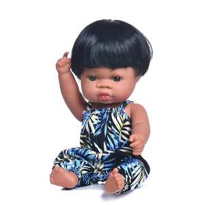 ตุ๊กตาเด็กทารกผิวสีดำแบบอเมริกัน ขนาด 35 ซม. ตุ๊กตาแอฟริกันรีบอร์น ทำมือจากซิลิโคนเนื้อนุ่ม ของเล่นอาบน้ำเด็ก ของเล่นเด็ก ของขวัญคริสต์มาส - Product Image 6