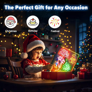 发光二极管DIY信息绘图板可擦书写记事本灯儿童绘画文本儿童/女孩/青少年手动绘图板 - Product Image 4