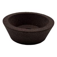Meule à coupelle évasée à liant résineux haute efficacité, grain personnalisable, abrasif en oxyde d'aluminium et carbure de silicium pour la pierre