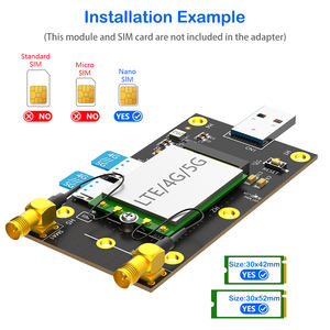 Adattatore per doppia Antenna 3.0 USB con chiave NGFF <span class=keywords><strong>M</strong></span>.2 B Wireless a doppia scheda Nano 4G 5G LTE WWAN GSM modulo Modem disponibile - Product Image 3