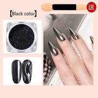 Nouvel arrivage de poudre pour ongles à miroir magique à haute brillance de revêtement en gel à effet miroir pailleté poudre pour ongles chromée