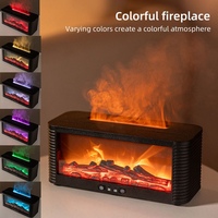 Diffuseur d'aromathérapie pour cheminée OEM, diffuseur ultrasonique à flamme colorée, humidificateur d'aromathérapie pour foyer avec télécommande