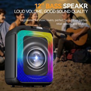 SING-E Altavoz Bluetooth Portátil para Exteriores de 12 Pulgadas, con Subwoofer de Alta Potencia, Ideal para Fiestas y Uso Doméstico - Product Image 3