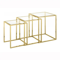 Haute qualité vente métal Table basse dessus en marbre couleur or fer aluminium Table centrale pour la maison jardin décor chambre meubles