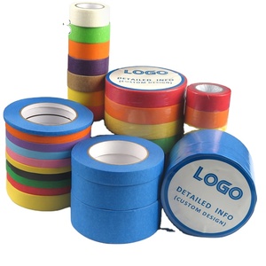 Pintores de papel crepé de color rojo, amarillo, verde, azul, pintura de liberación limpia, cinta adhesiva multicolor - Product Image 2