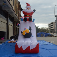 Vente en gros d'usine : Ballon gonflable géant de 18 pieds de haut, Père Noël et Bonhomme de neige, pour événements de Noël