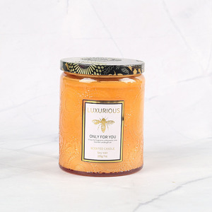 Bougie parfumée <span class=keywords><strong>cire</strong></span> de soja en relief verre tasse plante huile essentielle cadeau d'anniversaire durable pour les copines - Product Image 4