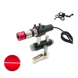 Module de mise au point réglable compact D18mm 650nm 100/200/300/500mW Laser à ligne rouge de qualité industrielle avec support + alimentation