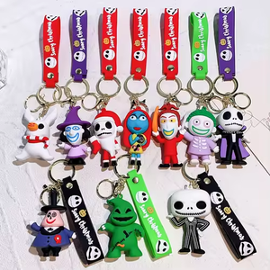 Factory Manufacturer Promotional Business Gift Key Chain Custom Logo Soft 3D Rubber Plastic Key Chain for Christmas